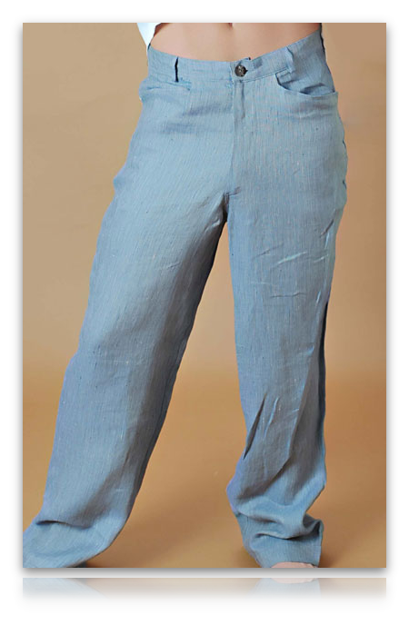 UH0026 - Linen flat front pants